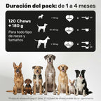 Duplo Calma + Polvo Dental para perros. Apoyo para la calma, higiene dental, bienestar emocional y aliento fresco
