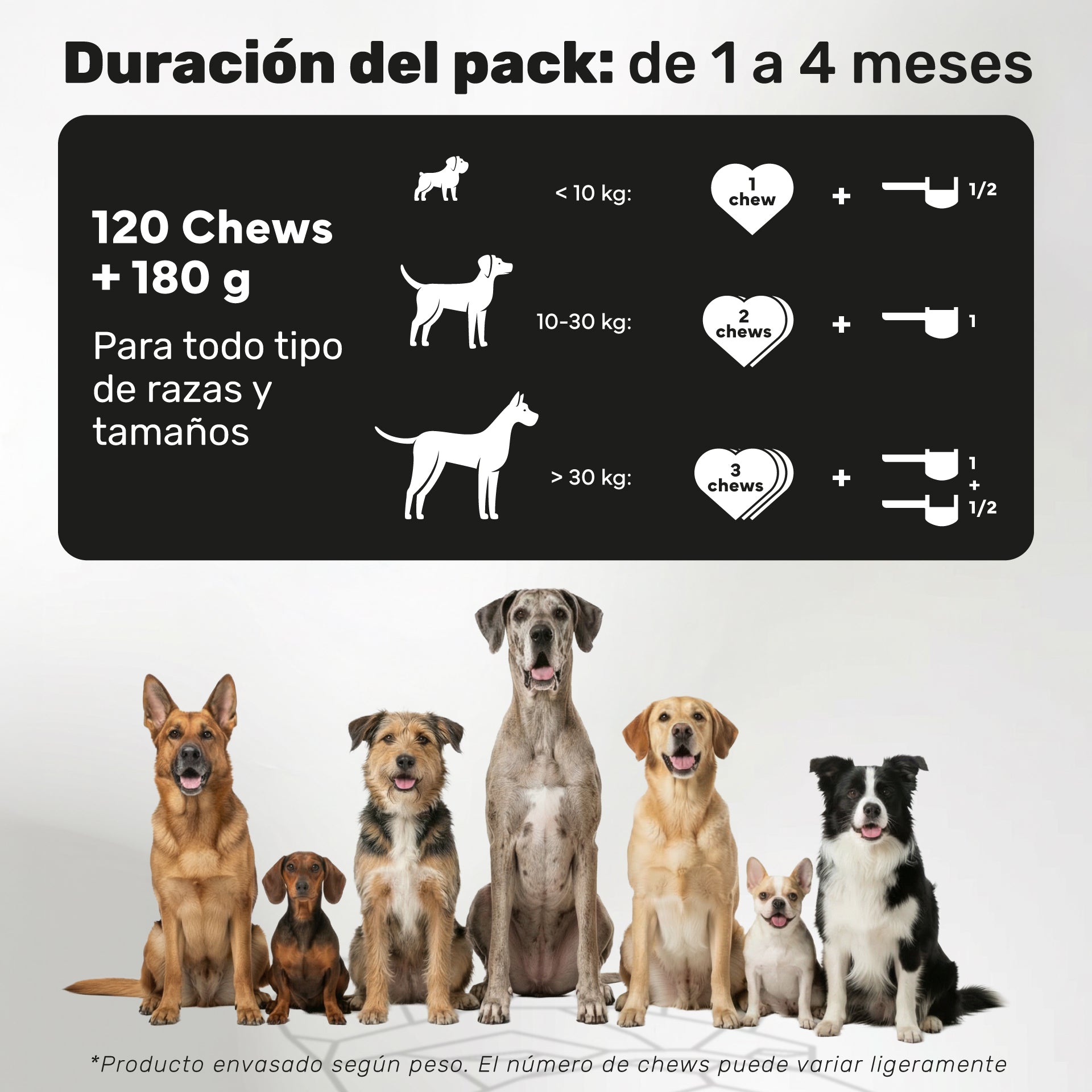 Duplo Calma + Polvo Dental para perros. Apoyo para la calma, higiene dental, bienestar emocional y aliento fresco
