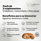 Pack Equilibrio Total para perros. Probiótico, calma, piel sana y pelo brillante - Natuva_Infograf_Pack Prob+Calma+Piel_PT01