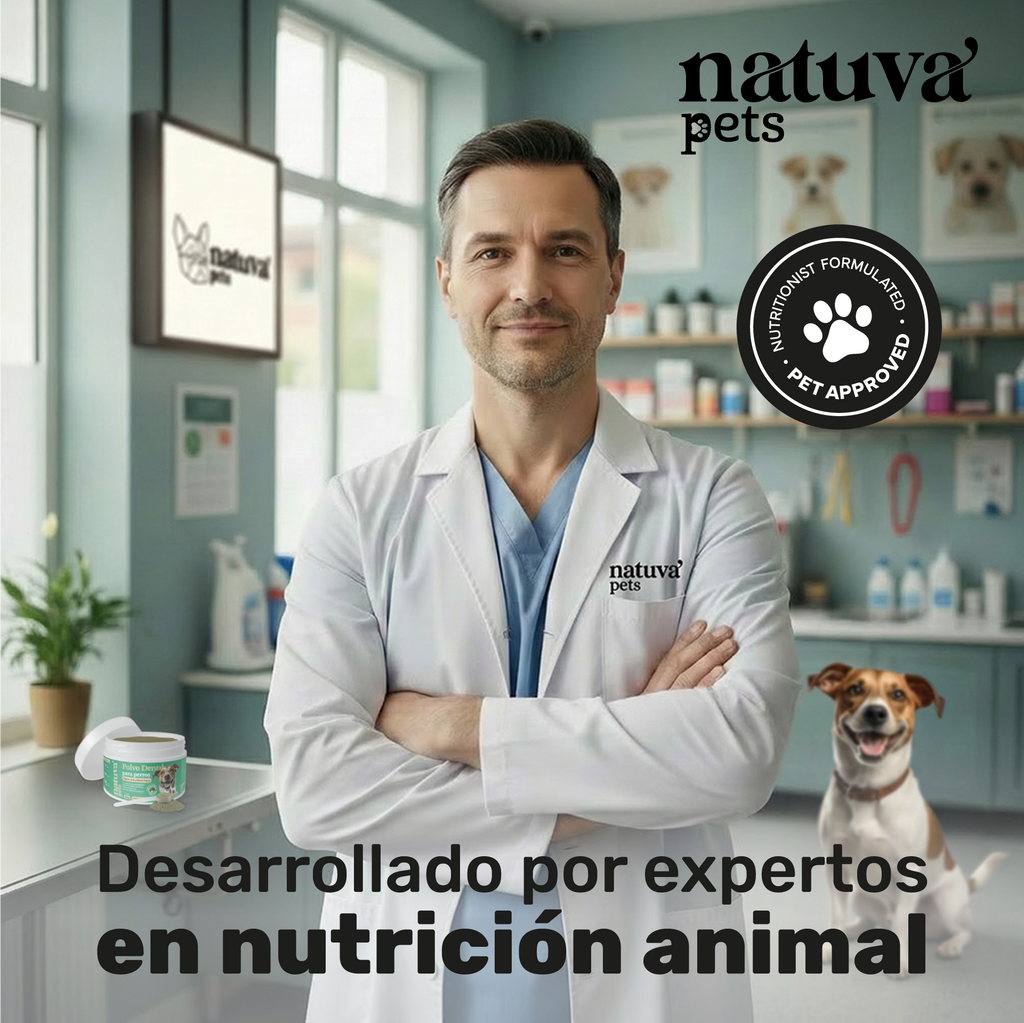 Polvo dental para perros. Higiene oral y aliento fresco