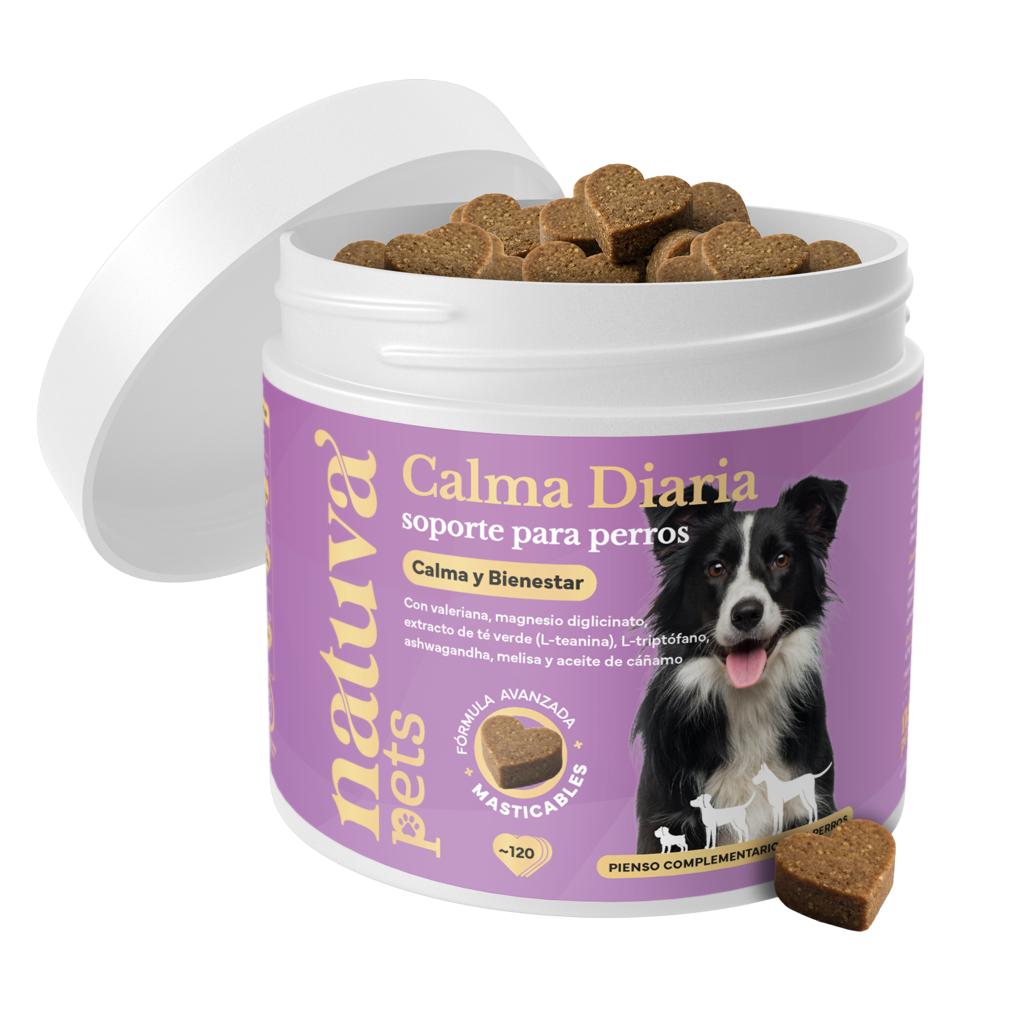 Bateau ouvert de Calme Diaria pour chiens de Natuva Pets