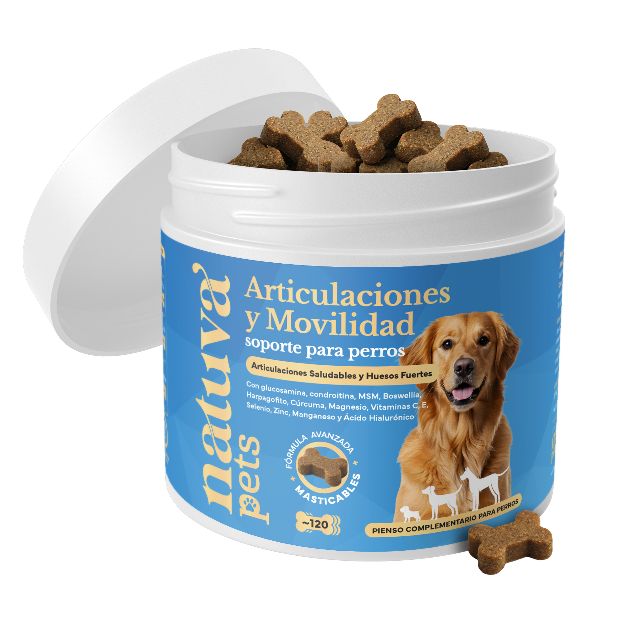 Bateau ouvert de Condroprotecteur pour chiens de Natuva Pets