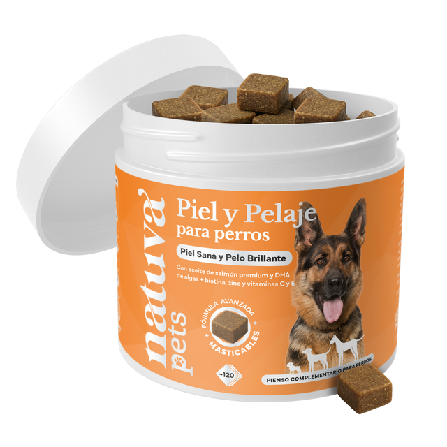 Bote abierto de Piel y Pelaje para perros de Natuva Pets