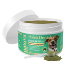 Polvo dental para perros. Higiene oral y aliento fresco