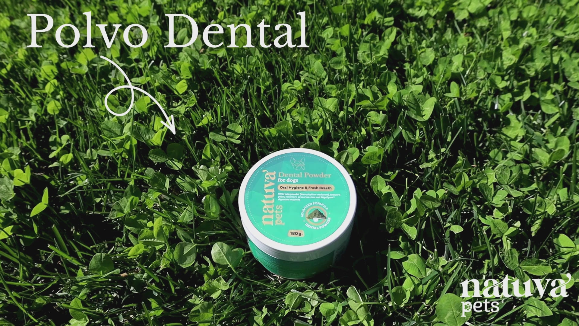 Polvo dental para perros. Higiene oral y aliento fresco